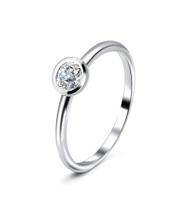 Sparkling Crystal CZ Silver Ring NSR-2826